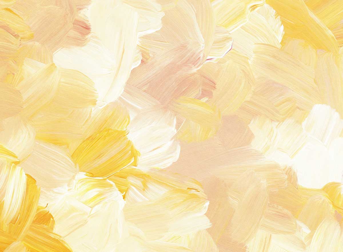 Abstract yellow flowers painting